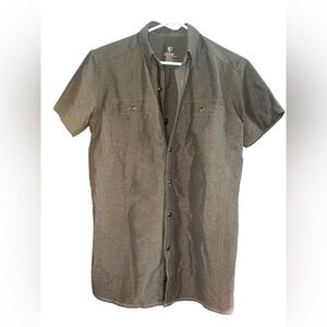 Kuhl Men’s Shirt L Born In The Mountains Short Sleeve Button-Up Checkered Size S